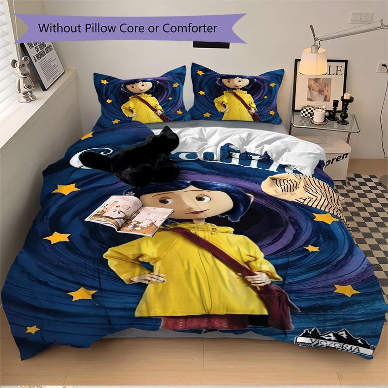 Coraline Adventure Fantasy Journey Bedding Set Comforter Cover Gift for Bedroom,Includes 1 Cover and 2 Pillowcases, No InsertB655 135x200cm
Coraline Adventure Fantasy Journey Bedding Set Comforter Cover Gift for Bedroom,Includes 1 Cover and 2 Pillowcases, No InsertB655 135x200cm