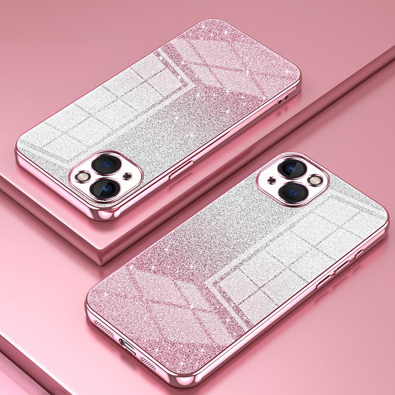 For iPhone 13 Cell Phone Case Gradient Glitter Precise Cutout TPU Protective Cover Gold
For iPhone 13 Cell Phone Case Gradient Glitter Precise Cutout TPU Protective Cover Gold