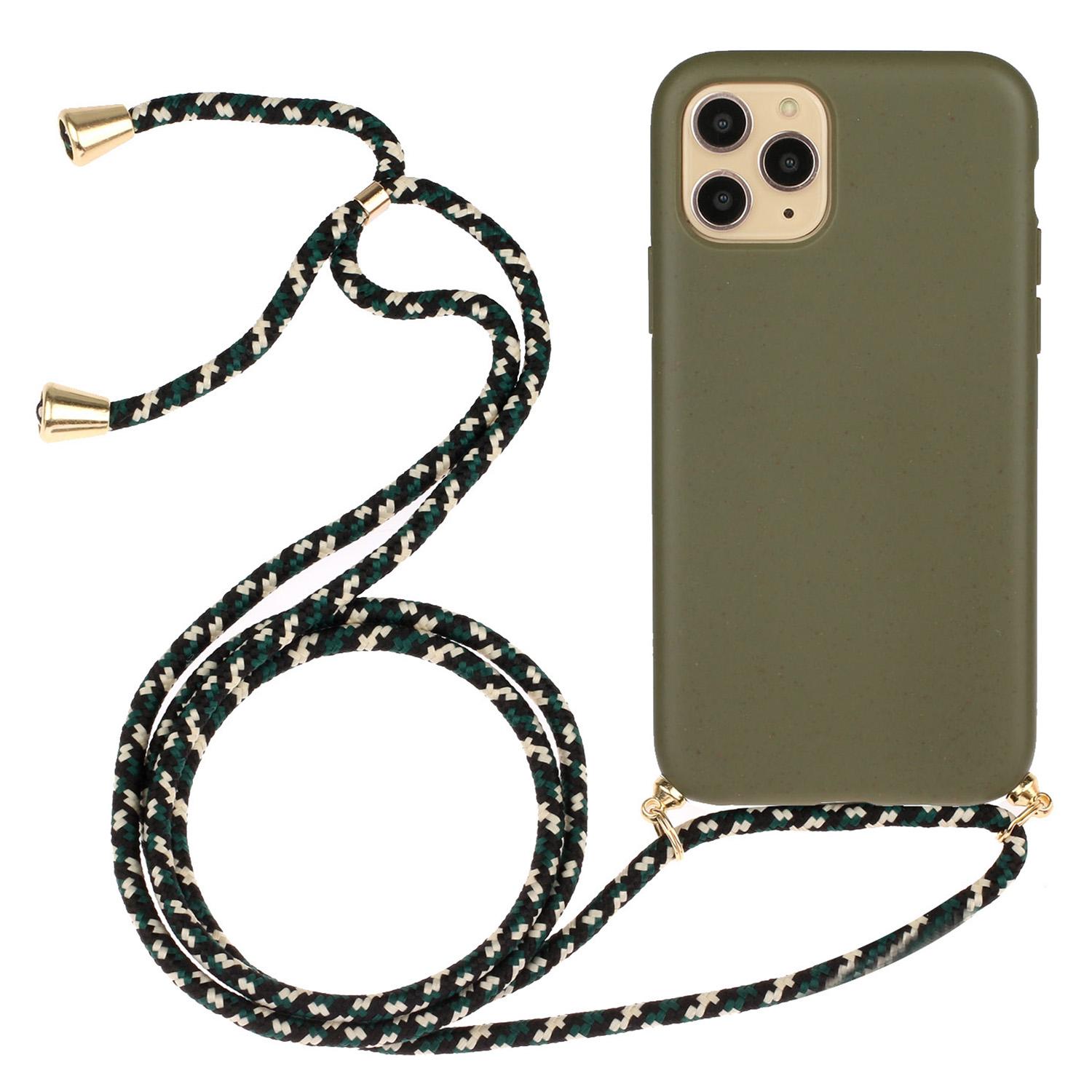 For iPhone 15 Pro Max Mobile Phone Case Biodegradable Wheat Straw+TPU Protection Cover with Lanyard Army Green
For iPhone 15 Pro Max Mobile Phone Case Biodegradable Wheat Straw+TPU Protection Cover with Lanyard Army Green