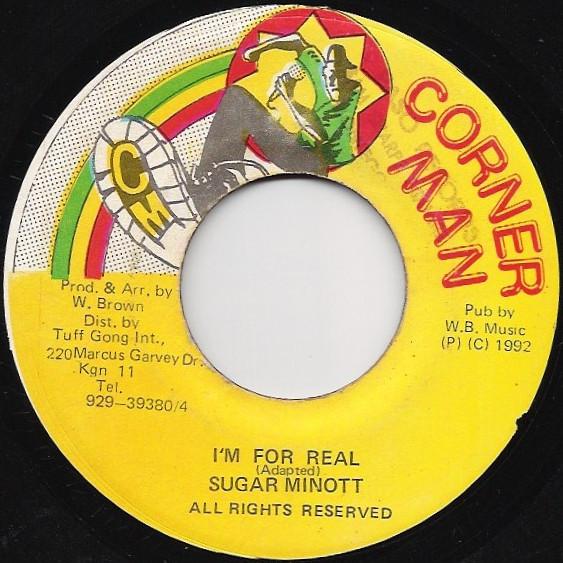7inch Record SUGAR MINOTT - I m For Real NONE Corner Man 1992 Jamaica Reggae, Ska & Dub Used
7inch Record SUGAR MINOTT - I m For Real NONE Corner Man 1992 Jamaica Reggae, Ska & Dub Used
