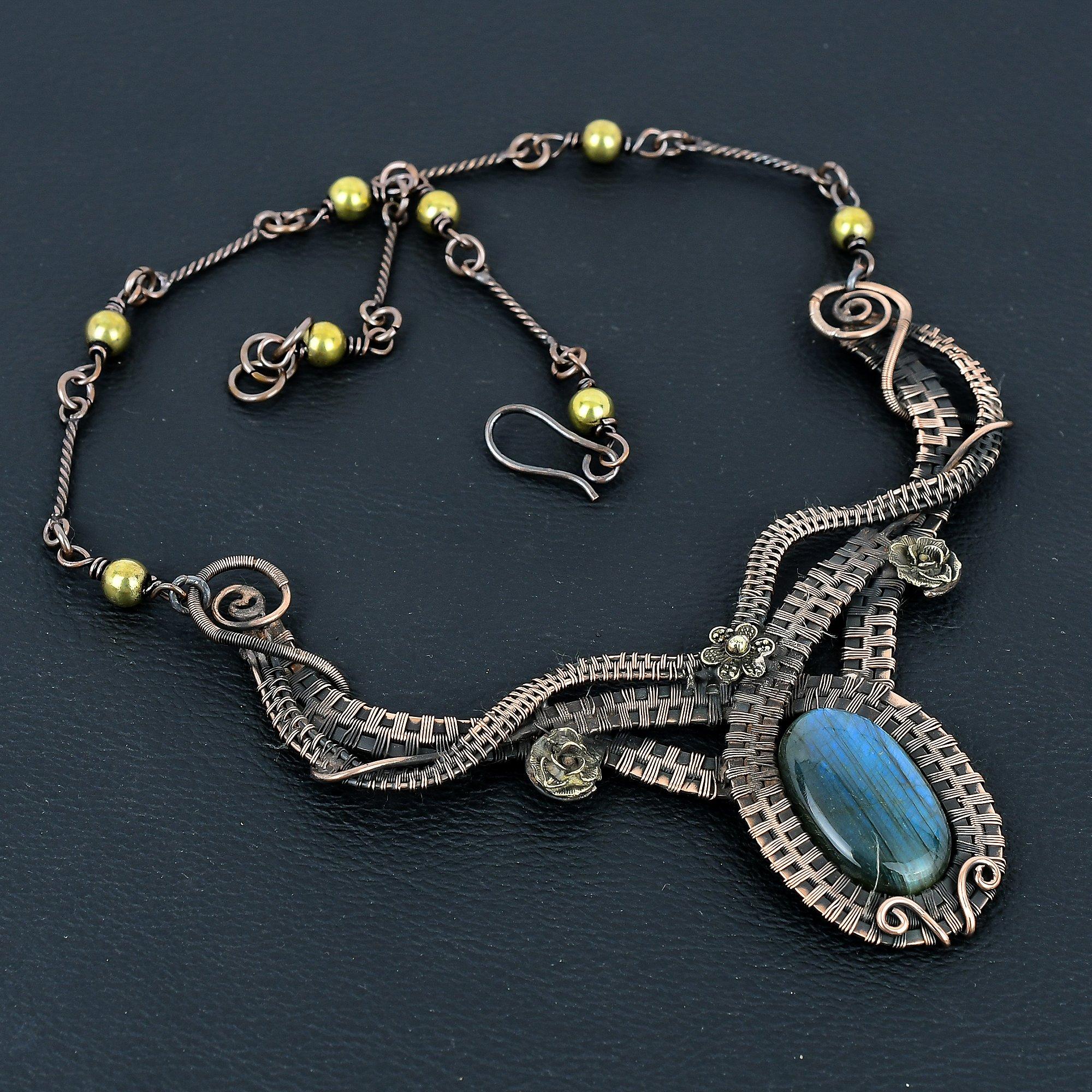 Labradorite Necklace Handmade Jewelry, 999 Copper Wire Wrapped Necklace Designer Gemstone Jewelry Adjustable Chain Necklace Gift For Mom
Labradorite Necklace Handmade Jewelry, 999 Copper Wire Wrapped Necklace Designer Gemstone Jewelry Adjustable Chain Necklace Gift For Mom