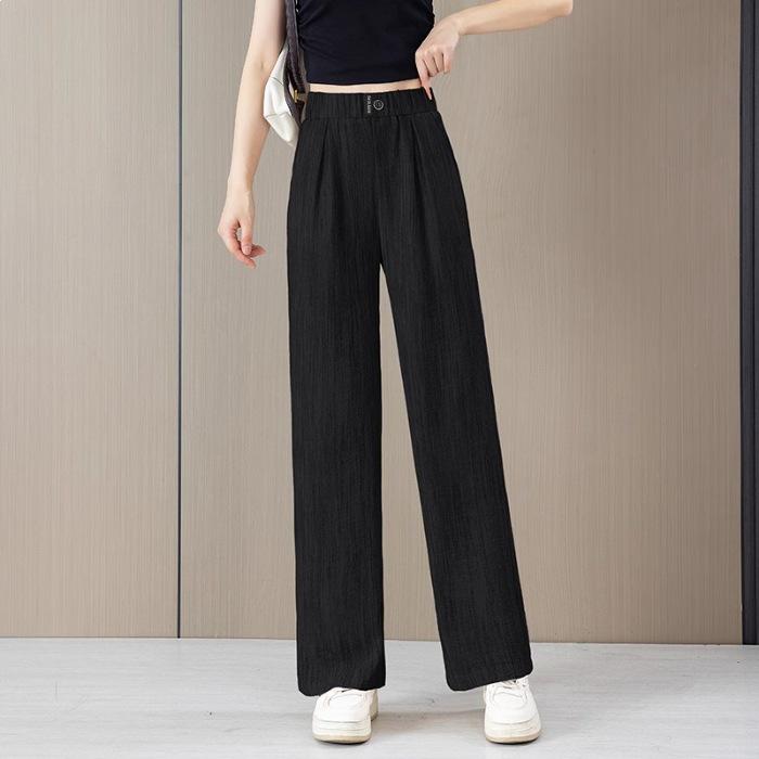 Women s Slimming High-Waisted Ice Silk Wide-Leg Pants - Versatile Hong Kong Style XL чёрный
Women s Slimming High-Waisted Ice Silk Wide-Leg Pants - Versatile Hong Kong Style XL чёрный