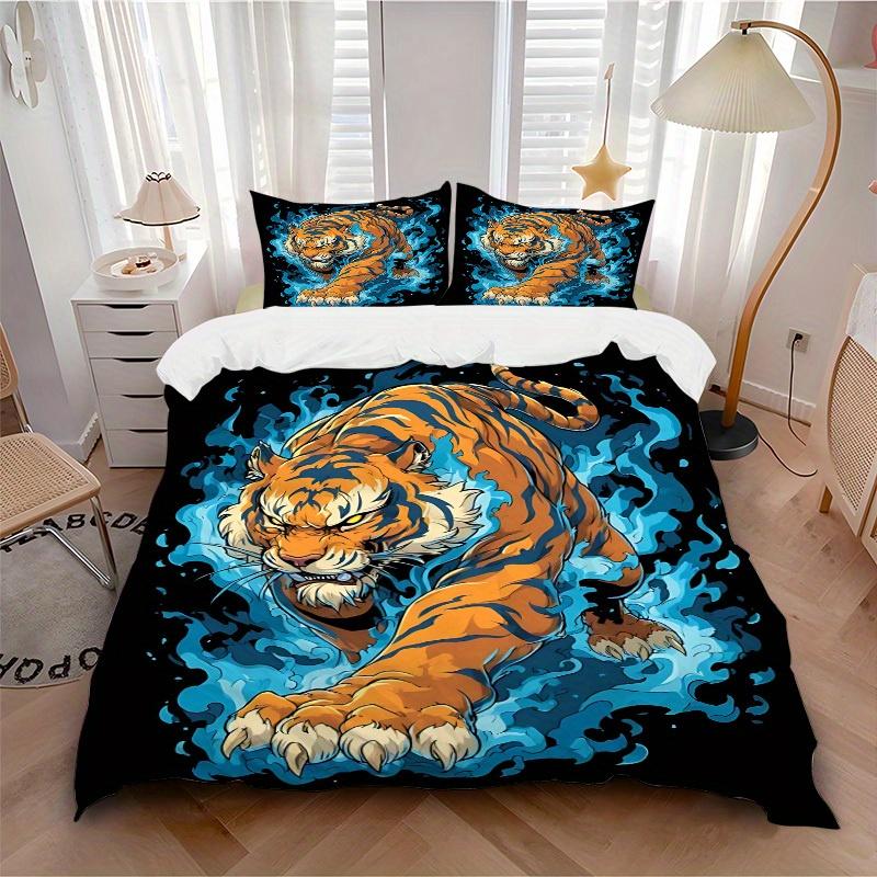 3pcs set Tiger Flames 1 Quilt Cover + 2 Pillowcases, All Seasons Bedroom Setting, Perfect for Home and Dorm Decor a199 135x200cm
3pcs set Tiger Flames 1 Quilt Cover + 2 Pillowcases, All Seasons Bedroom Setting, Perfect for Home and Dorm Decor a199 135x200cm