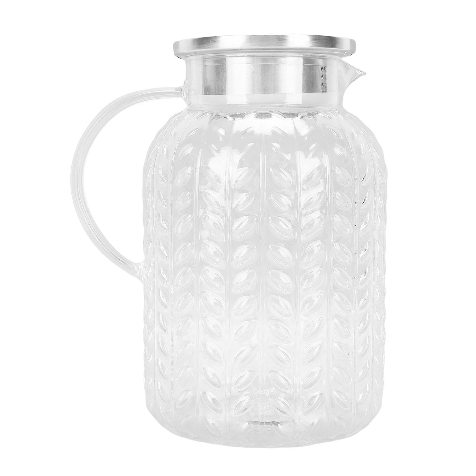 Clear Water Pitcher with Lid and Handle 1.8L Acrylic Heat Proof Leaf Pattern Iced Tea Pitcher for Coffee Beverage L
Clear Water Pitcher with Lid and Handle 1.8L Acrylic Heat Proof Leaf Pattern Iced Tea Pitcher for Coffee Beverage L