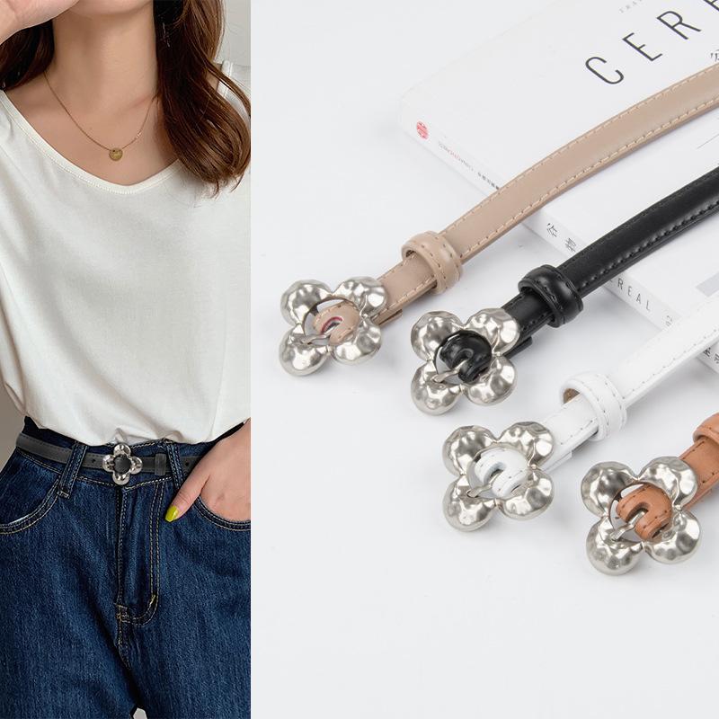 Flower Pin Buckle Leather Women S Thin Belt Cowhide Women S Jeans Casual Pants Women S Belt 105cm
Flower Pin Buckle Leather Women S Thin Belt Cowhide Women S Jeans Casual Pants Women S Belt 105cm