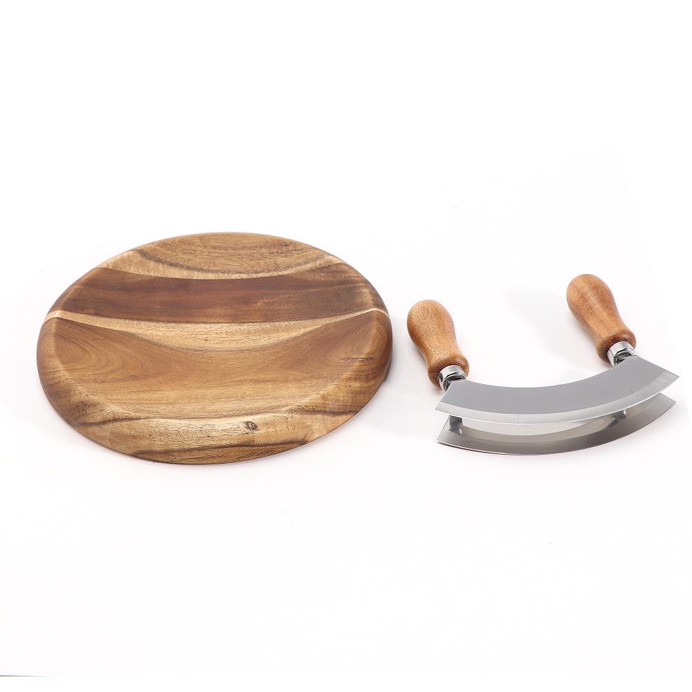 Stainless Steel Double-Sided Herb & Cheese Cutter with Wooden Rocking Handle and Cutting Board
Stainless Steel Double-Sided Herb & Cheese Cutter with Wooden Rocking Handle and Cutting Board