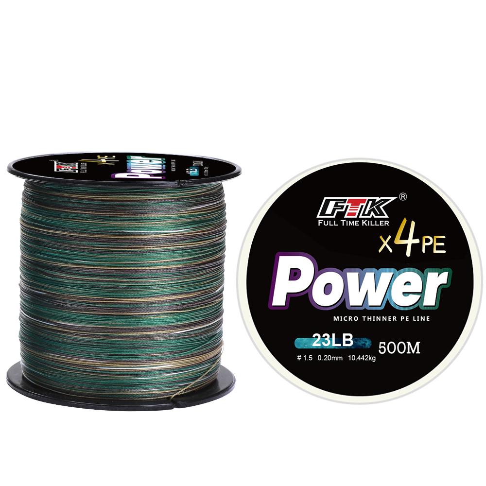 FTK Fishing Line - високоефективна професійна 4-кратна плетена волосінь з високою видимістю для морської та прісноводної риболовлі. 500m-0.20mm-20LB різнокольоровий
FTK Fishing Line - високоефективна професійна 4-кратна плетена волосінь з високою видимістю для морської та прісноводної риболовлі. 500m-0.20mm-20LB різнокольоровий