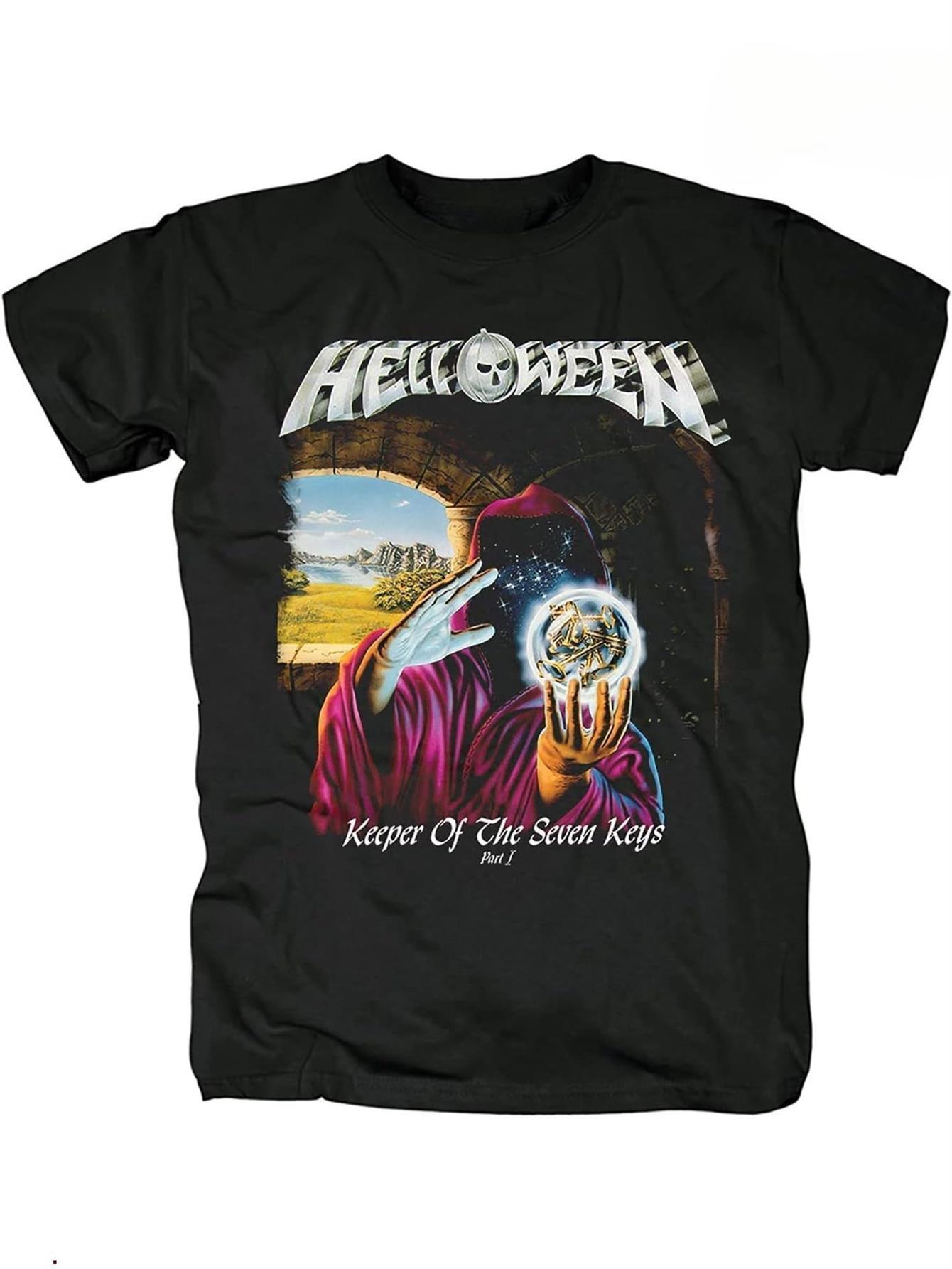 Helloween Rock Band T-Shirt - Heavy Metal Tee with Iconic Keeper of the Seven Keys Album Logo - Unisex Casual Shirt for Concerts L
Helloween Rock Band T-Shirt - Heavy Metal Tee with Iconic Keeper of the Seven Keys Album Logo - Unisex Casual Shirt for Concerts L