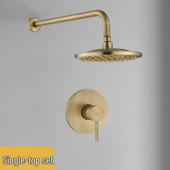 Antique Brass Wall-Mounted Concealed Shower Set with Thermostatic Mixer
Antique Brass Wall-Mounted Concealed Shower Set with Thermostatic Mixer