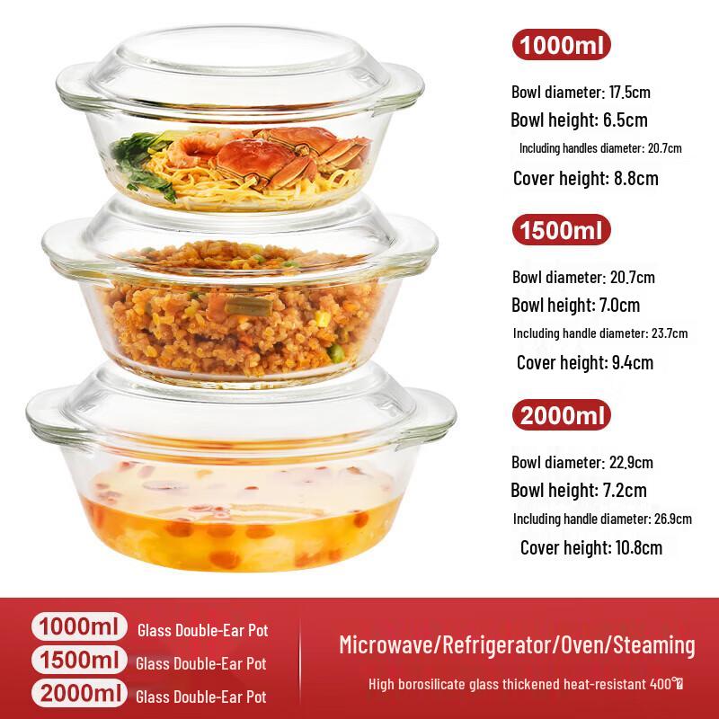 Wuhe Heat-Resistant Glass Soup Bowl Set with Lids
Wuhe Heat-Resistant Glass Soup Bowl Set with Lids