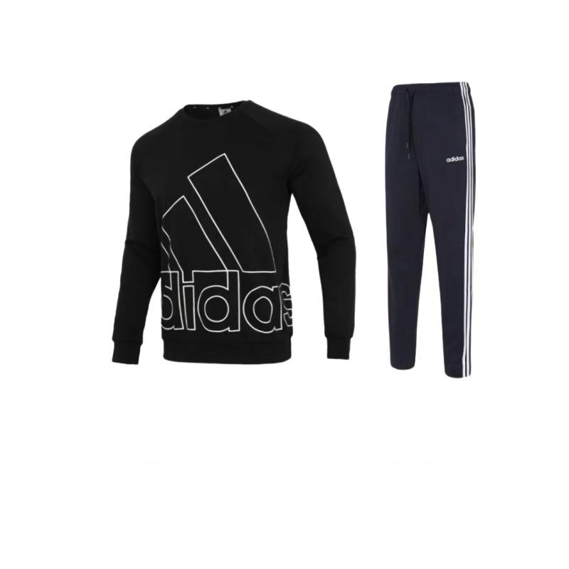 Adidas Свитшот с логотипом и принтом в американском стиле, удобные полосатые брюки на шнурке, повседневный спортивный комплект, мужской свитшот, брюки, комплект DU0457+HB5085 L 
Adidas Свитшот с логотипом и принтом в американском стиле, удобные полосатые брюки на шнурке, повседневный спортивный комплект, мужской свитшот, брюки, комплект DU0457+HB5085 L