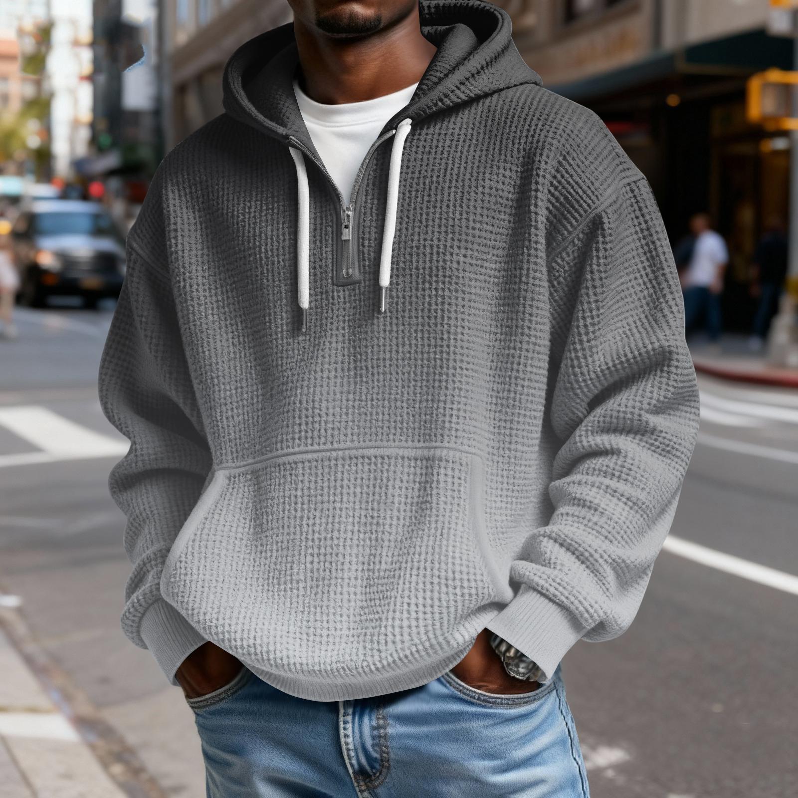 Чоловічий повсякденний однотонний худі на блискавці з довгим рукавом, повсякденна футболка з довгим рукавом на блискавці S чорний
Чоловічий повсякденний однотонний худі на блискавці з довгим рукавом, повсякденна футболка з довгим рукавом на блискавці S чорний