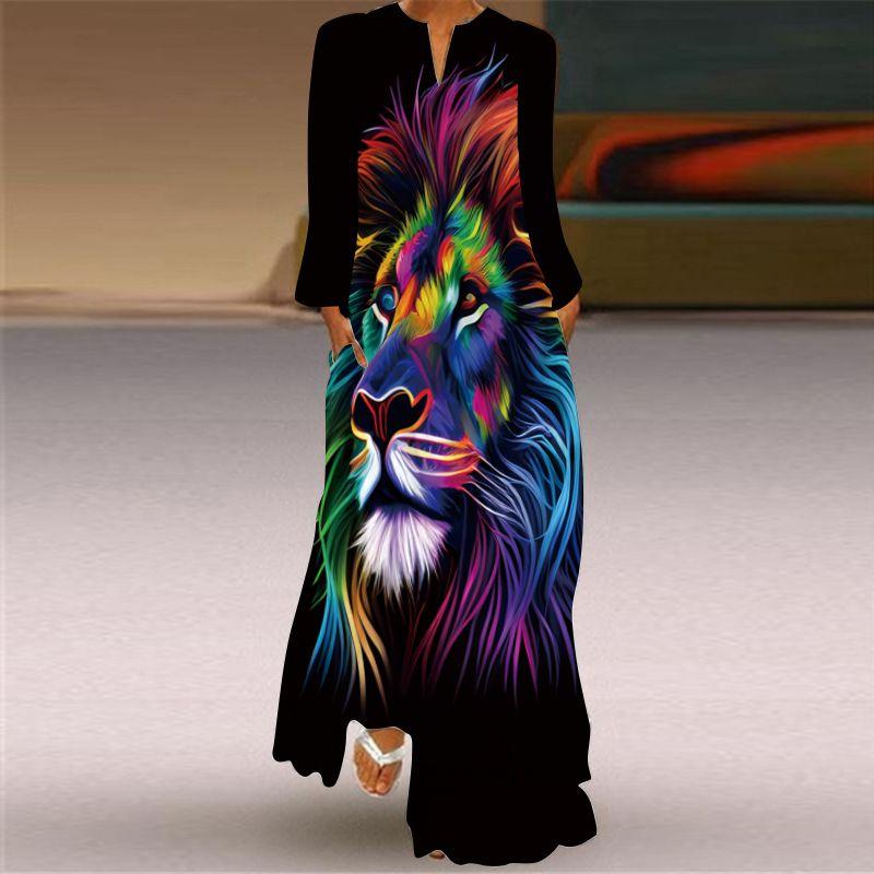 V Neck Long Sleeve Dress Animal Pattern Fashion Print Dress Chiffon Elegant Elegance Stage Show Women s Clothing VLCXCQ-154 XL
V Neck Long Sleeve Dress Animal Pattern Fashion Print Dress Chiffon Elegant Elegance Stage Show Women s Clothing VLCXCQ-154 XL