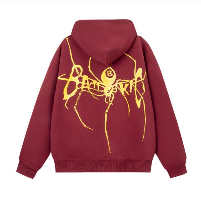 Мода хип-хопа 2024: Кардиган-свитшот на молнии с пауком для осени/зимы Medium красный
Мода хип-хопа 2024: Кардиган-свитшот на молнии с пауком для осени/зимы Medium красный