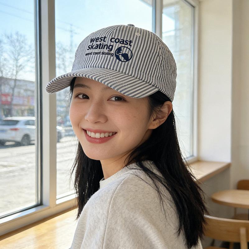 New summer thin sunscreen hat plaid college style embroidered letter cap showing face small baseball cap M(56-58cm)
New summer thin sunscreen hat plaid college style embroidered letter cap showing face small baseball cap M(56-58cm)