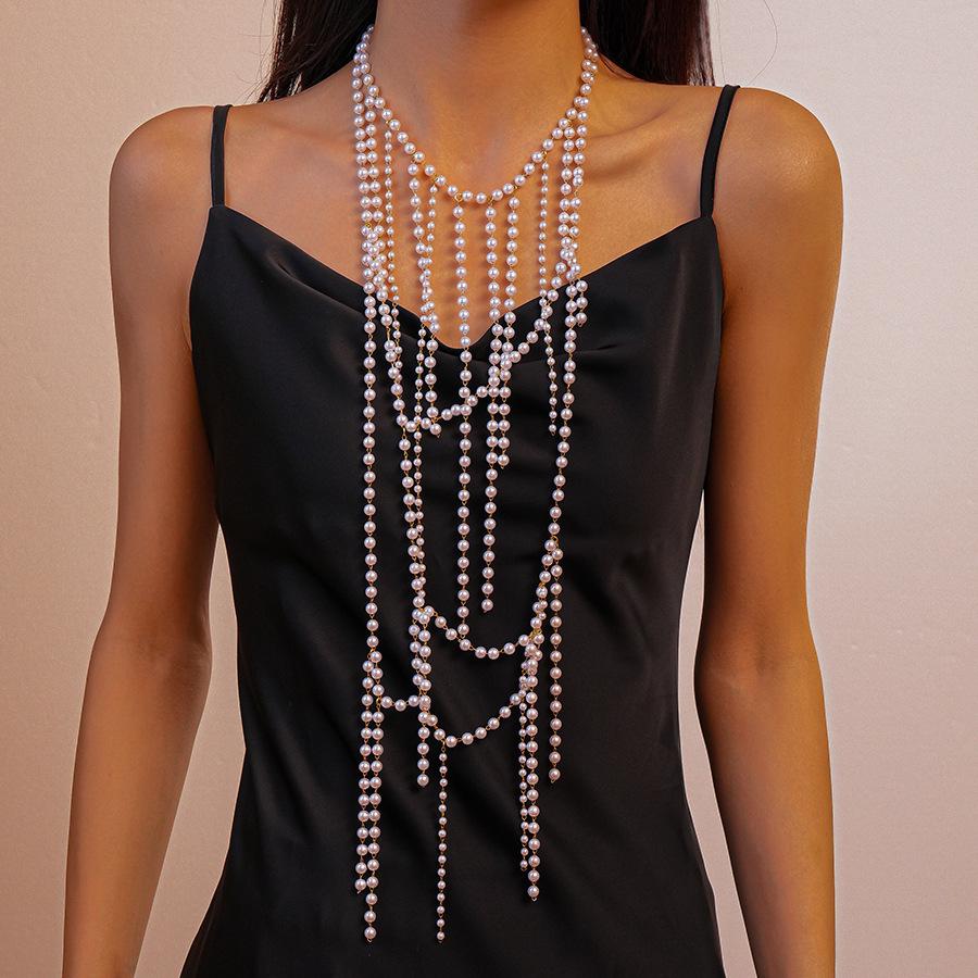 Висококласне багатошарове намисто з перлів з китицями - Європейський та американський дизайн
Висококласне багатошарове намисто з перлів з китицями - Європейський та американський дизайн