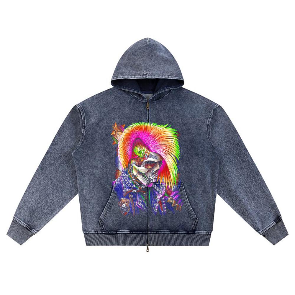 DTG print Knitted Denim Zip-Up Hoodie Calavera Punk Brother Print Zipper Hoodies XL темно-синий
DTG print Knitted Denim Zip-Up Hoodie Calavera Punk Brother Print Zipper Hoodies XL темно-синий