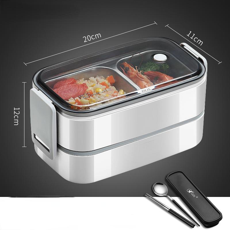 304 нержавеющая сталь двухслойный ланч-бокс студенческий офисный работник изоляция большой емкости микроволновый нагреватель портативный ланч-бокс белый
304 нержавеющая сталь двухслойный ланч-бокс студенческий офисный работник изоляция большой емкости микроволновый нагреватель портативный ланч-бокс белый