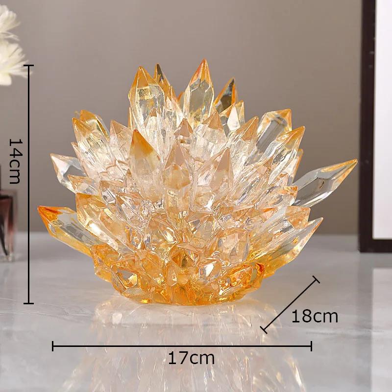 Shining Crystal Cluster Sculpture Desk Decoration Ornaments Imitation Crystal Crafts Resin Artwork Statue Room Aesthetics Decor
Shining Crystal Cluster Sculpture Desk Decoration Ornaments Imitation Crystal Crafts Resin Artwork Statue Room Aesthetics Decor