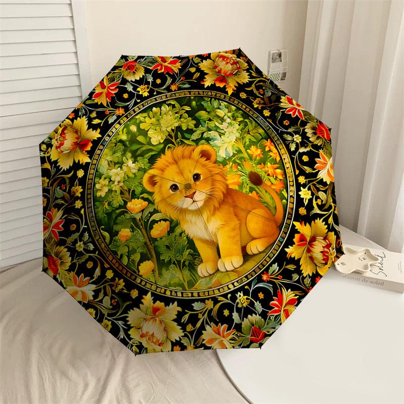 1PC Floral Pattern Lion Cub Umbrella-8-Rib Reinforced, Automatic Open, Lightweight & Durable, Cute Fashion Accessory for Outdoor-K1284
1PC Floral Pattern Lion Cub Umbrella-8-Rib Reinforced, Automatic Open, Lightweight & Durable, Cute Fashion Accessory for Outdoor-K1284