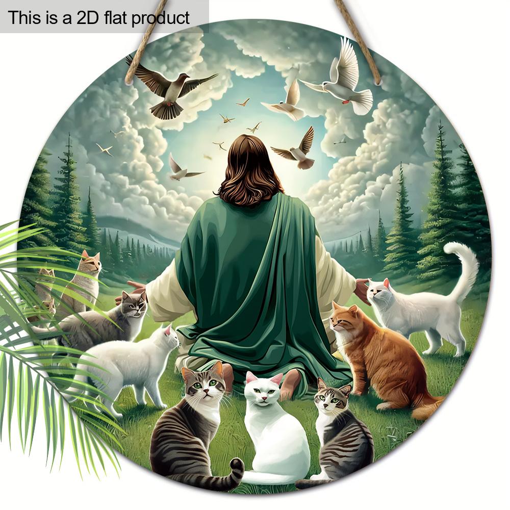 5 шт. Деревянная табличка с изображением Иисуса, кота и голубя мира - 2D настенное искусство для декора дома и сада, идеально подходит для Рождества и любого сезона, рождественский декор 5pcs
5 шт. Деревянная табличка с изображением Иисуса, кота и голубя мира - 2D настенное искусство для декора дома и сада, идеально подходит для Рождества и любого сезона, рождественский декор 5pcs