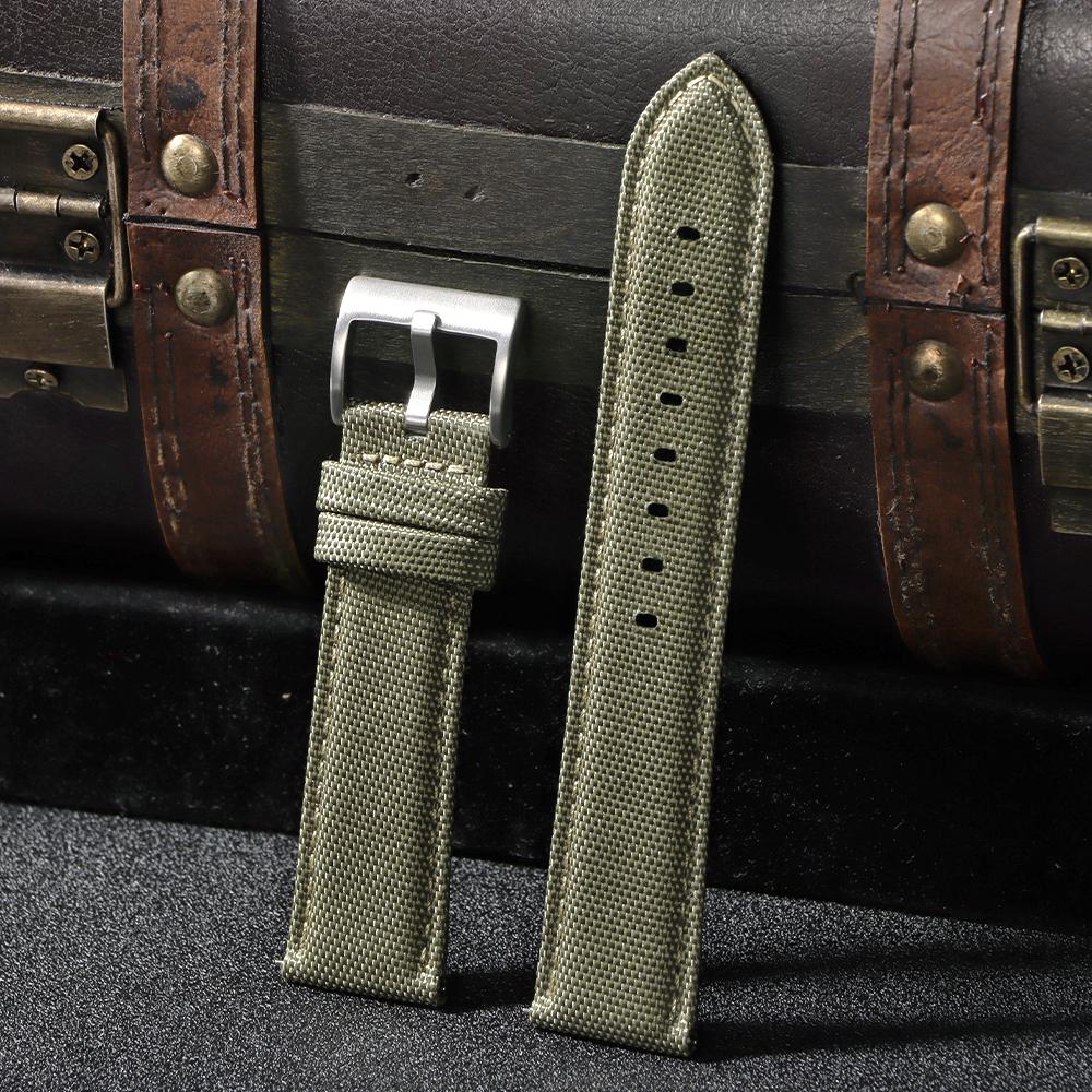 Premium Sailcloth Watch Band Two Sided Genuine Nylon Strap Waterproof Sailcloth Quick Release Bracelet 20mm 22mm Sport Wristbelt 22mm армія зелений колір
Premium Sailcloth Watch Band Two Sided Genuine Nylon Strap Waterproof Sailcloth Quick Release Bracelet 20mm 22mm Sport Wristbelt 22mm армія зелений колір