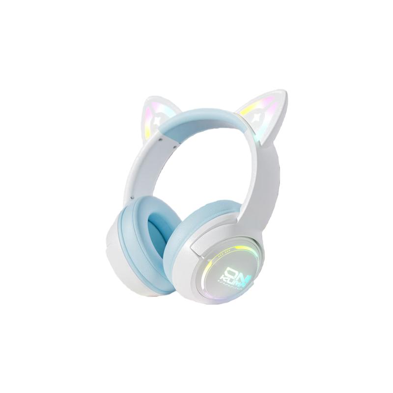 ONIKUMA Cat Ear Headphones, Wireless Bluetooth Tri-Mode, Noise-Cancelling, Music Gaming Headset with Microphone, White синій
ONIKUMA Cat Ear Headphones, Wireless Bluetooth Tri-Mode, Noise-Cancelling, Music Gaming Headset with Microphone, White синій