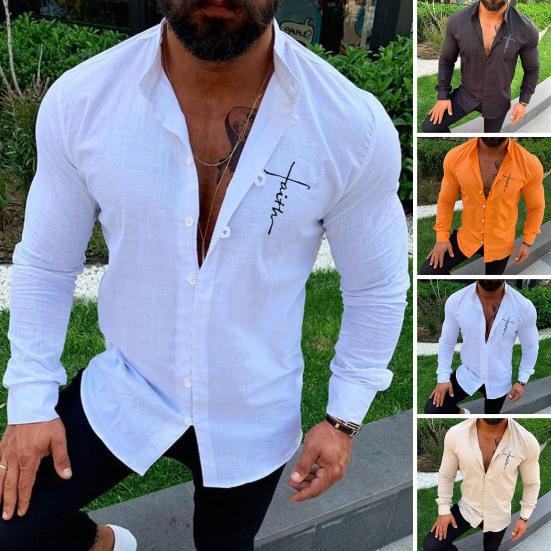 Мужская осенняя рубашка с длинными рукавами и воротником-стойкой, однобортные пуговицы, простой стиль, однотонный кардиган средней длины, мягкий дышащий мужской топ
Мужская осенняя рубашка с длинными рукавами и воротником-стойкой, однобортные пуговицы, простой стиль, однотонный кардиган средней длины, мягкий дышащий мужской топ