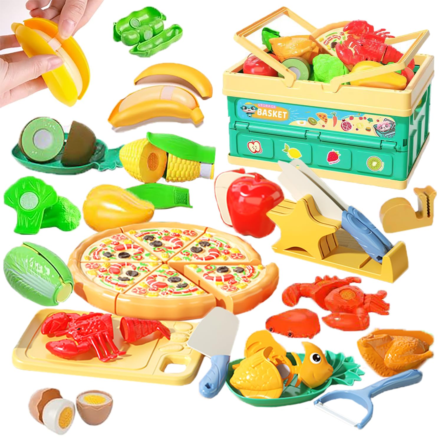 La Gacela Play 55 предметов для хранения ролевых игрушек Luxury Pretend Birthday Kitchen Toy Set, Set, Vegetables, Fruits, Tableware, Seafood, Basket, Kitchen, Toys,
La Gacela Play 55 предметов для хранения ролевых игрушек Luxury Pretend Birthday Kitchen Toy Set, Set, Vegetables, Fruits, Tableware, Seafood, Basket, Kitchen, Toys,