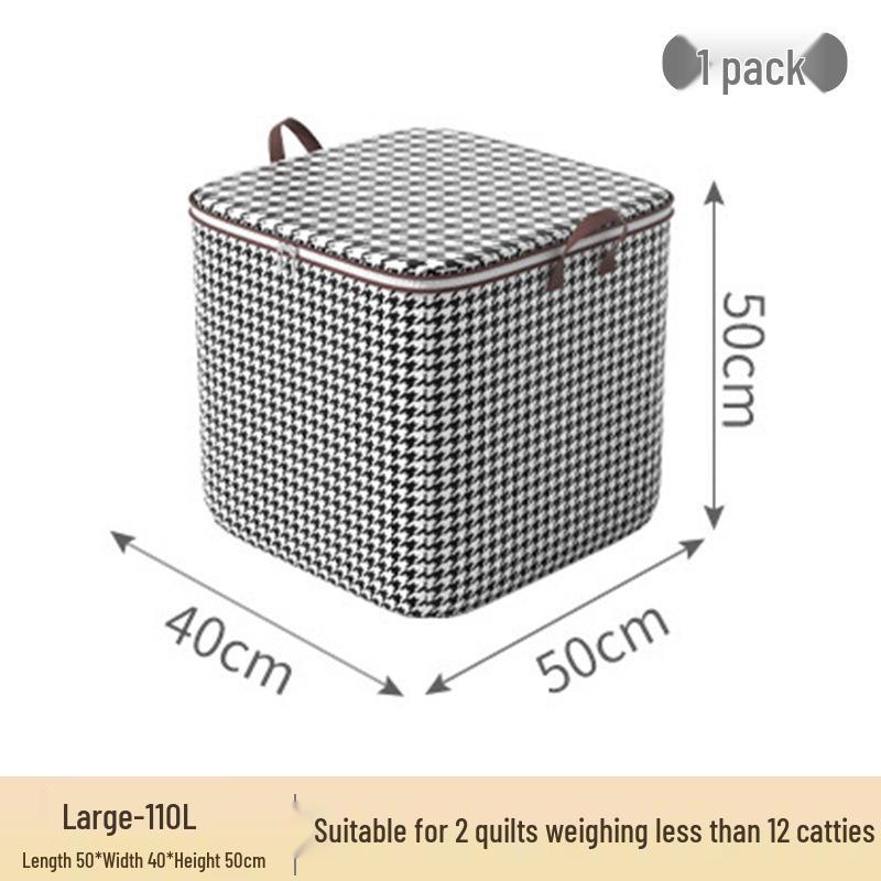 Houndstooth Cotton Quilt Storage Bag - Large Non-Woven Fabric Clothes Organizer
Houndstooth Cotton Quilt Storage Bag - Large Non-Woven Fabric Clothes Organizer