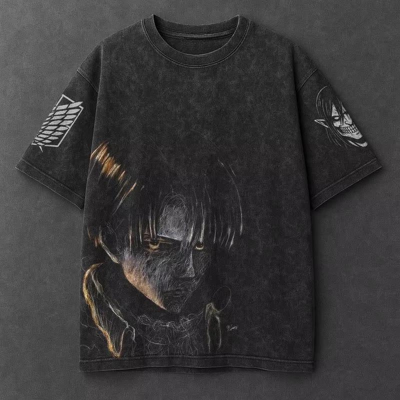 Levi Ackerman Attack on Titan Printed Tshirt Mens and Womens Washed Tshirt High Quality Vintage Cotton Tshirt Harajuku Tops M
Levi Ackerman Attack on Titan Printed Tshirt Mens and Womens Washed Tshirt High Quality Vintage Cotton Tshirt Harajuku Tops M