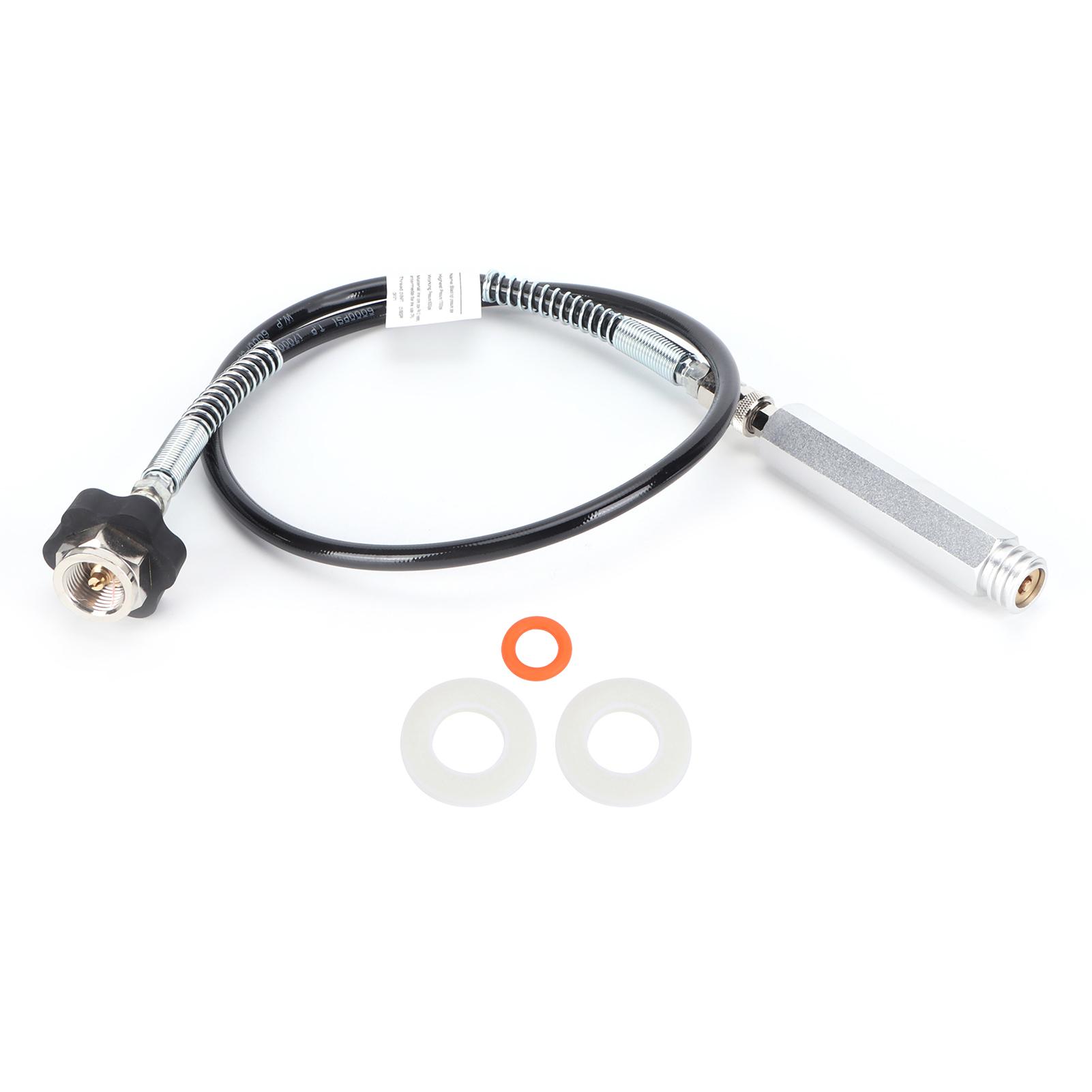 36in Black CO2 Soda Hose Adapter Kit CGA320 TR214 Dual Thread Good Sealing with Mounting Hardware
36in Black CO2 Soda Hose Adapter Kit CGA320 TR214 Dual Thread Good Sealing with Mounting Hardware