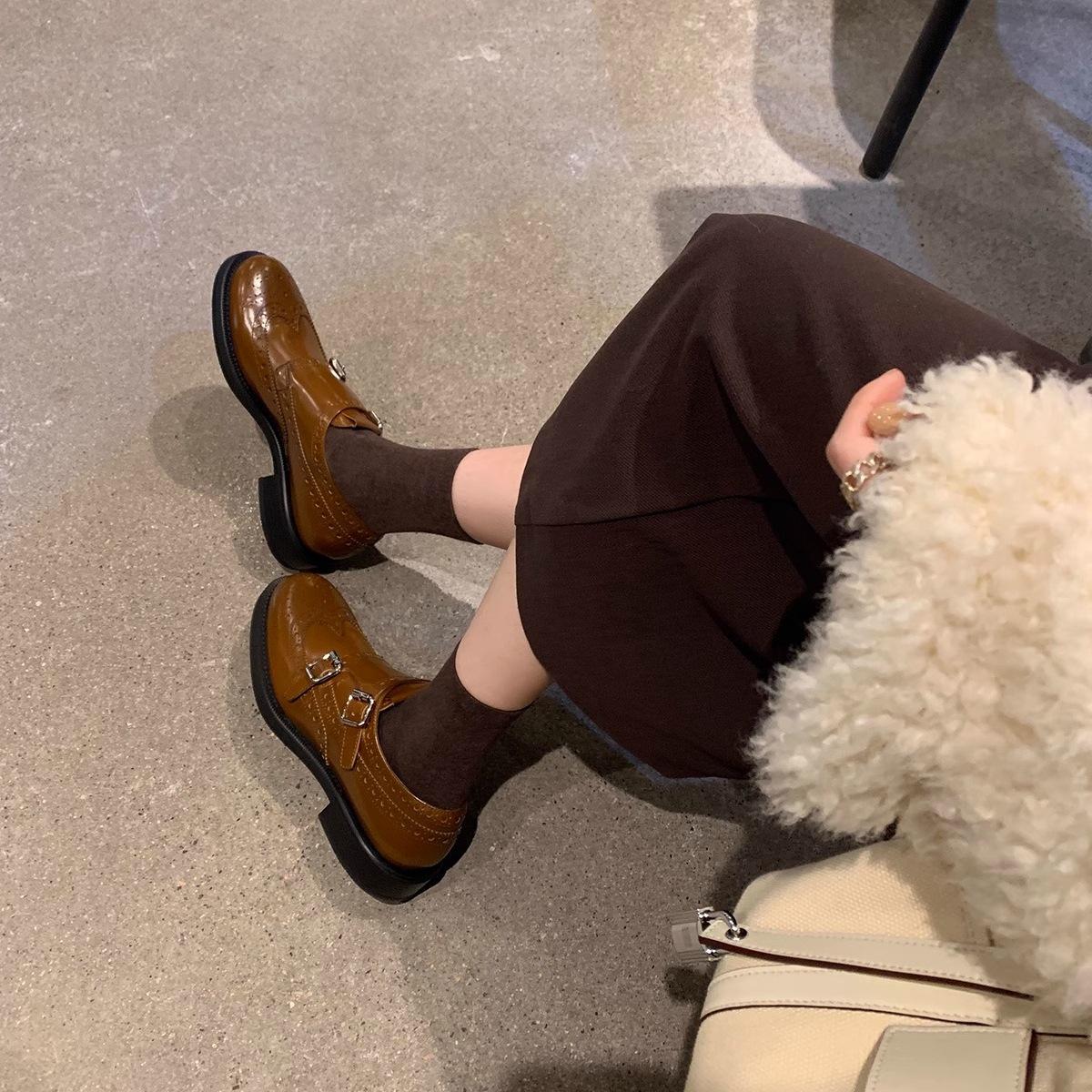 High-end cowhide version~ British retro exquisite carved baroque single shoes Mengke leather shoes women s autumn and winter 35 коричневий
High-end cowhide version~ British retro exquisite carved baroque single shoes Mengke leather shoes women s autumn and winter 35 коричневий
