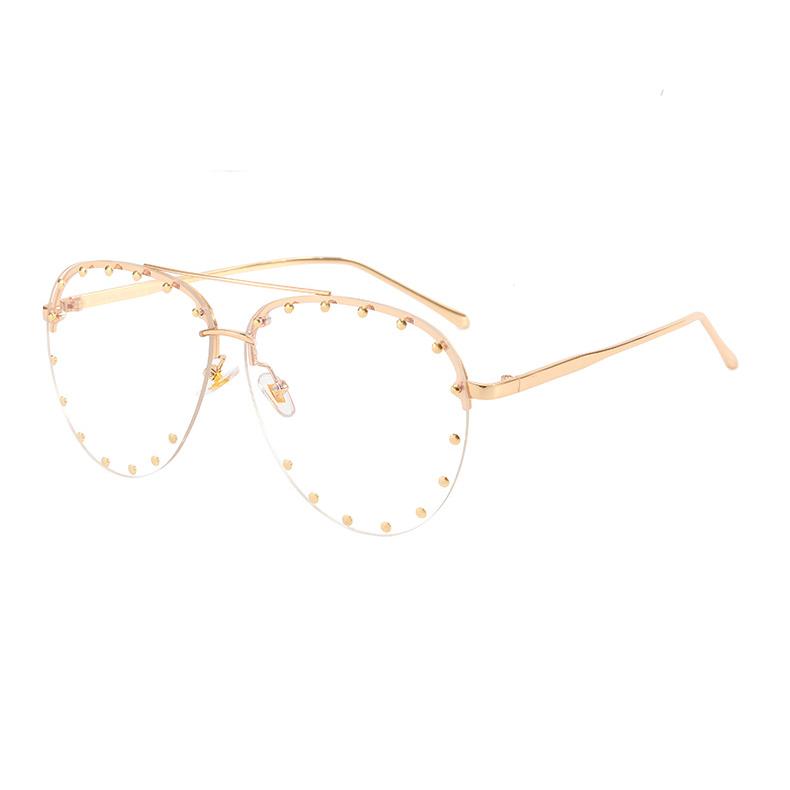 2022 Fashion Rimless Pilot Sunglasses Women Vintage Luxury Brand Design Diamond Cutting Lens Rivet Sun Glasses For Female UV400 As a picture
2022 Fashion Rimless Pilot Sunglasses Women Vintage Luxury Brand Design Diamond Cutting Lens Rivet Sun Glasses For Female UV400 As a picture