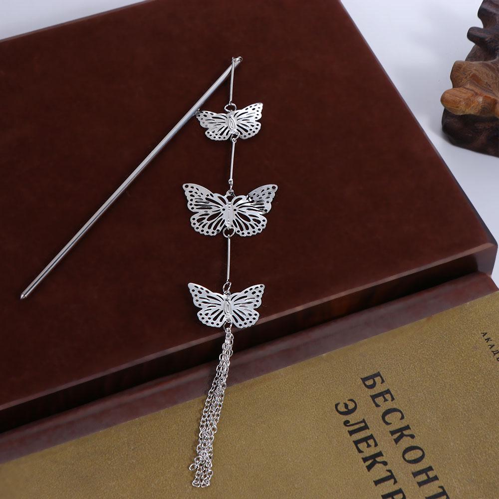 Tassel For Ladies Chinese Style Hairpin Butterfly Hair Stick Hair Accessories Women Hair Fork срібний
Tassel For Ladies Chinese Style Hairpin Butterfly Hair Stick Hair Accessories Women Hair Fork срібний