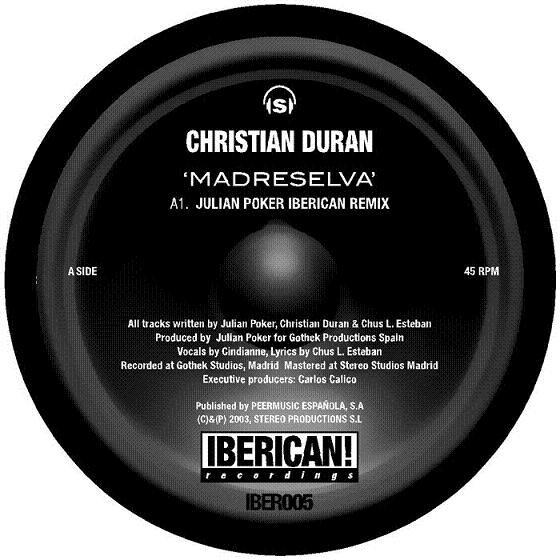 12inch Record CHRISTIAN DURAN - Madreselva IBER005 Iberican! Recor 2003 Spain Dance & Electronica Used
12inch Record CHRISTIAN DURAN - Madreselva IBER005 Iberican! Recor 2003 Spain Dance & Electronica Used