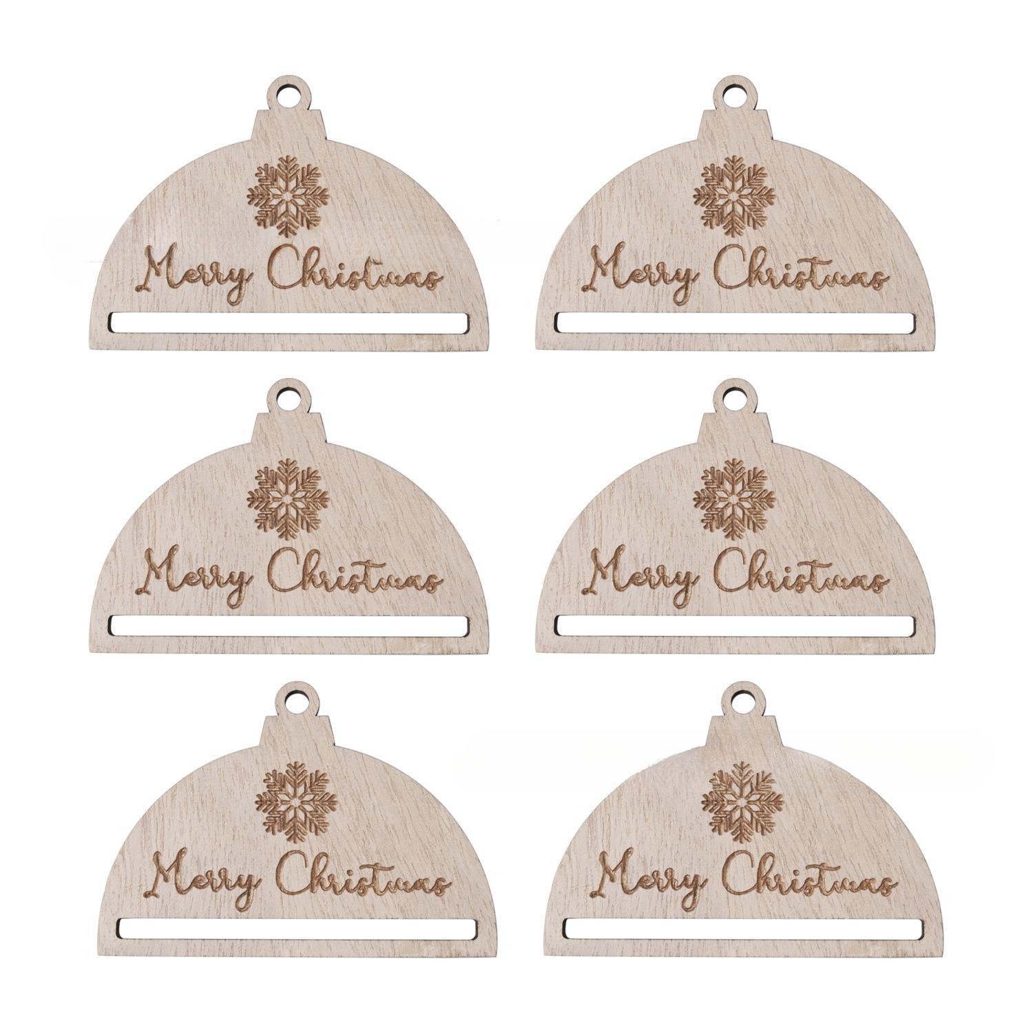6Pcs/Set Macrame Christmas Decoration Carving Wooden Chips DIY Christmas Tree Circular Decoration Pendant Accessories
6Pcs/Set Macrame Christmas Decoration Carving Wooden Chips DIY Christmas Tree Circular Decoration Pendant Accessories