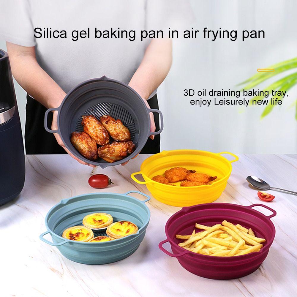 Аксессуары для AirFryer, корзина для выпечки, круглая силиконовая кастрюля, сменные вкладыши для фритюрницы