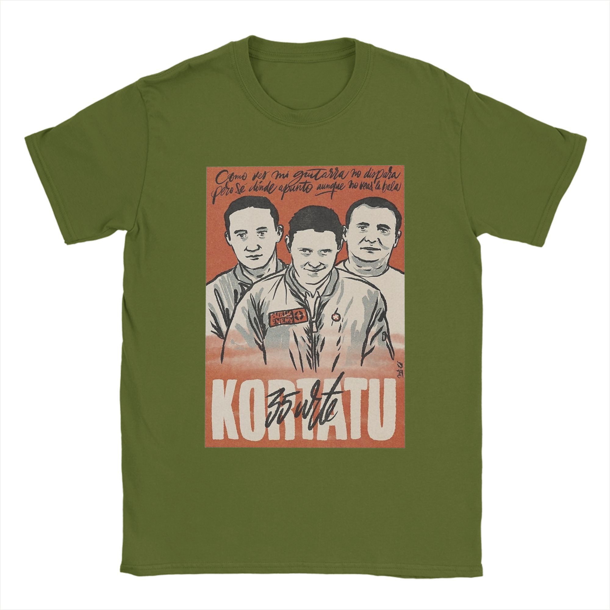 Kortatu Music T Shirts Men Cotton Vintage T-Shirts Round Collar Tee Shirt Short Sleeve Clothes Birthday Gift 4XL
Kortatu Music T Shirts Men Cotton Vintage T-Shirts Round Collar Tee Shirt Short Sleeve Clothes Birthday Gift 4XL