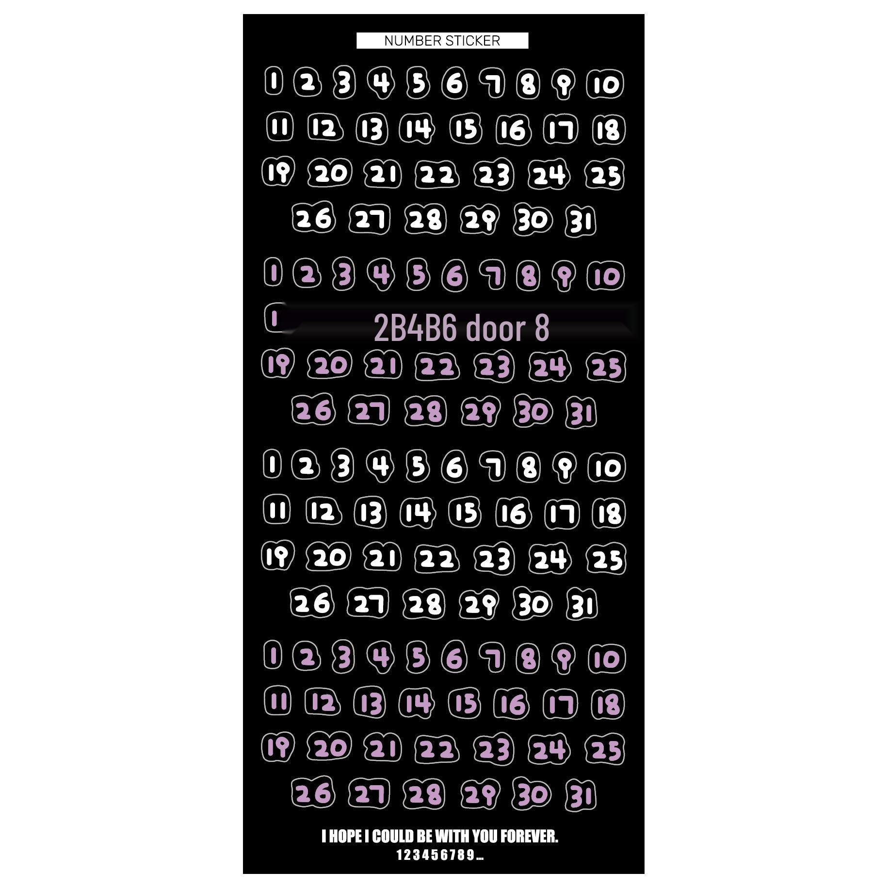 Curry Xi Xi DIY Decorative Date Stickers - Versatile and Basic Digital Material Guka Stickers 7*15cm
Curry Xi Xi DIY Decorative Date Stickers - Versatile and Basic Digital Material Guka Stickers 7*15cm