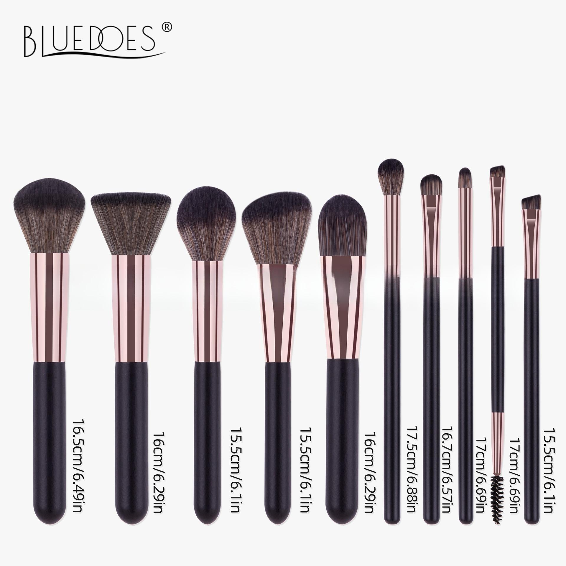 Makeup Brushes 10 Pieces of Black Gold Eye Shadow Brush with Wooden Handle Powder Blusher Brush Makeup Bag Makeup Egg Combination Makeup Tools
Makeup Brushes 10 Pieces of Black Gold Eye Shadow Brush with Wooden Handle Powder Blusher Brush Makeup Bag Makeup Egg Combination Makeup Tools