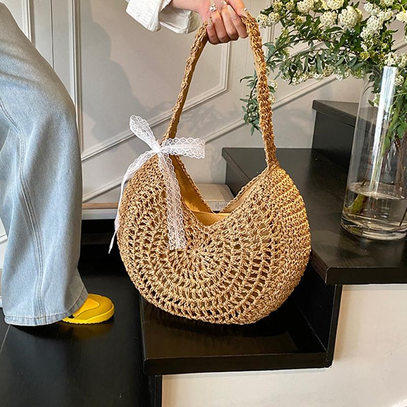 Yogodlns Summer Weaving Shoulder Bags Large Capacity Travel Vacation Handbags Ladies Vacation Beach Tote Bas Half Moon Women Bags 36x9x21cm
Yogodlns Summer Weaving Shoulder Bags Large Capacity Travel Vacation Handbags Ladies Vacation Beach Tote Bas Half Moon Women Bags 36x9x21cm