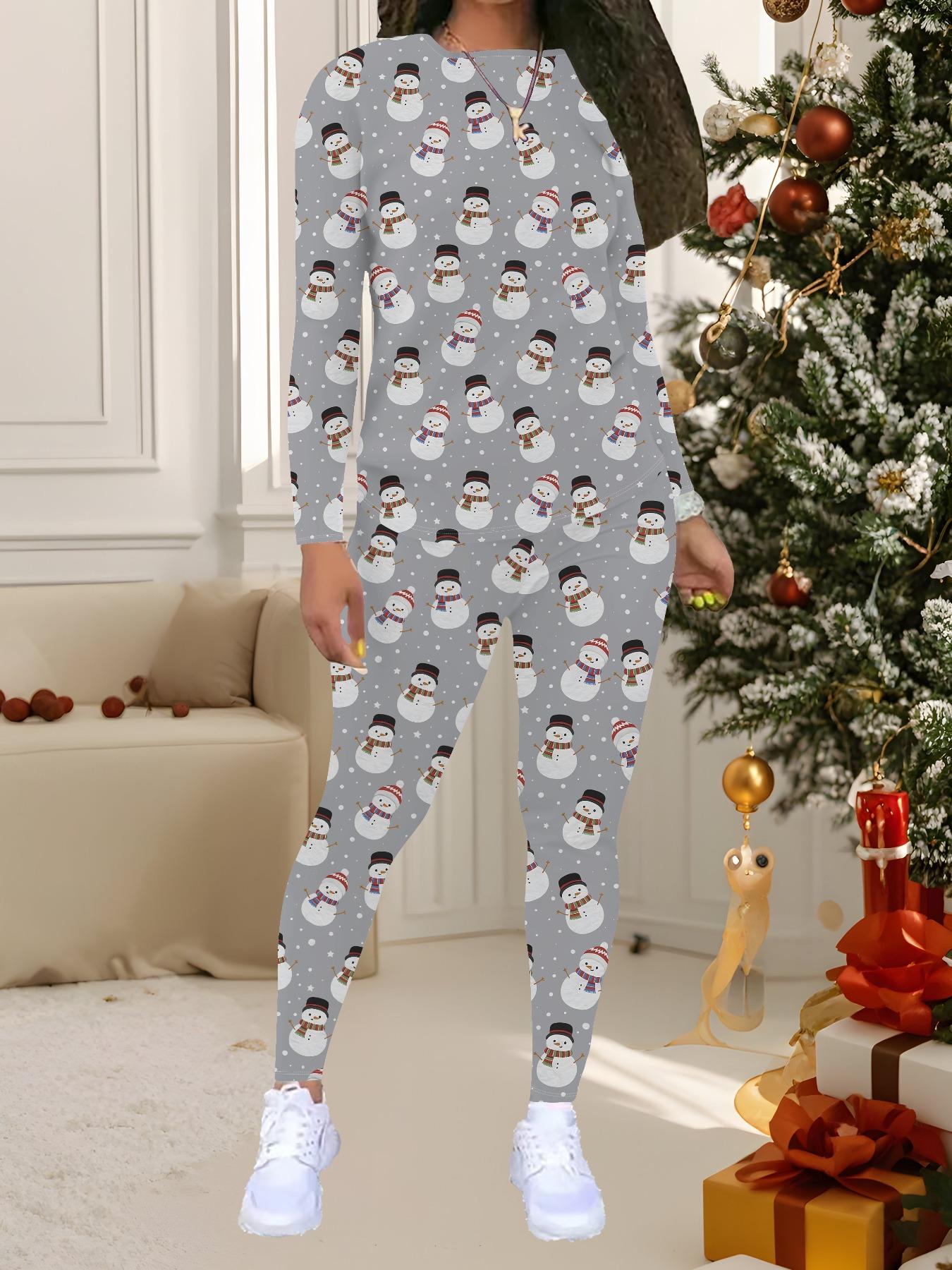 Женский рождественский костюм-двойка с принтом: Топ с длинным рукавом и круглым вырезом и брюки, праздничный лимитированный повседневный костюм для вечеринки в подарок XXL серый
Женский рождественский костюм-двойка с принтом: Топ с длинным рукавом и круглым вырезом и брюки, праздничный лимитированный повседневный костюм для вечеринки в подарок XXL серый