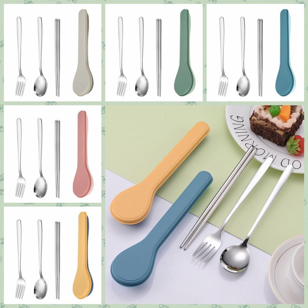 3/2pcs 410 Stainless Steel Cutlery Set with Case Flatware Kitchen Utensils Dinnerware School yellow-3pcs
3/2pcs 410 Stainless Steel Cutlery Set with Case Flatware Kitchen Utensils Dinnerware School yellow-3pcs