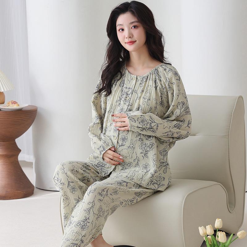 Class A Pure Cotton Antibacterial Maternity Pajamas with Breast Pads - Women s Long Sleeve Plus Size Postpartum Breastfeeding Wear (Autumn/Spring) M
Class A Pure Cotton Antibacterial Maternity Pajamas with Breast Pads - Women s Long Sleeve Plus Size Postpartum Breastfeeding Wear (Autumn/Spring) M