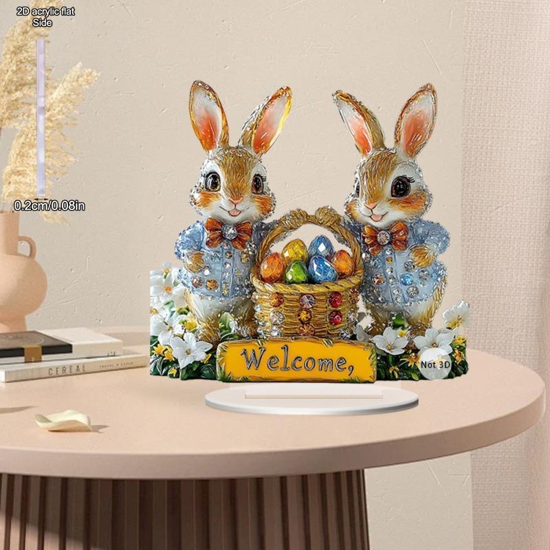 2D Flat Welcome Easter Cute Animal Rabbit Acrylic Desktop Decoratio, Suitable for wall decoration, porch, room, villa, accents Home, Hallway, or Workp C
2D Flat Welcome Easter Cute Animal Rabbit Acrylic Desktop Decoratio, Suitable for wall decoration, porch, room, villa, accents Home, Hallway, or Workp C
