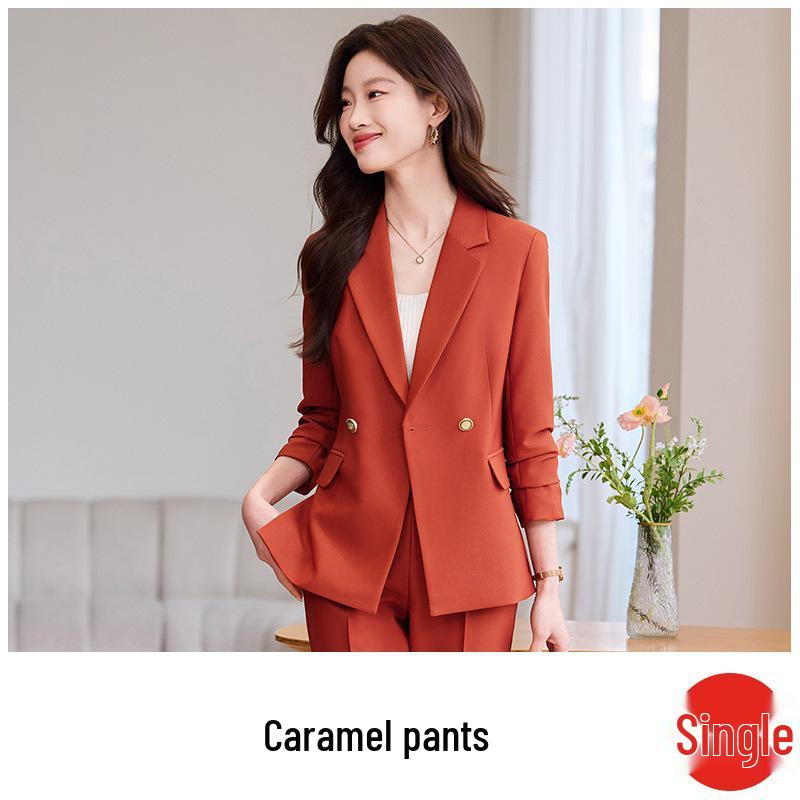 Caramel Long Sleeve Suit Collar Jacket & Pants Women s Two-Piece Set for Spring/Autumn/Winter. XXL
Caramel Long Sleeve Suit Collar Jacket & Pants Women s Two-Piece Set for Spring/Autumn/Winter. XXL