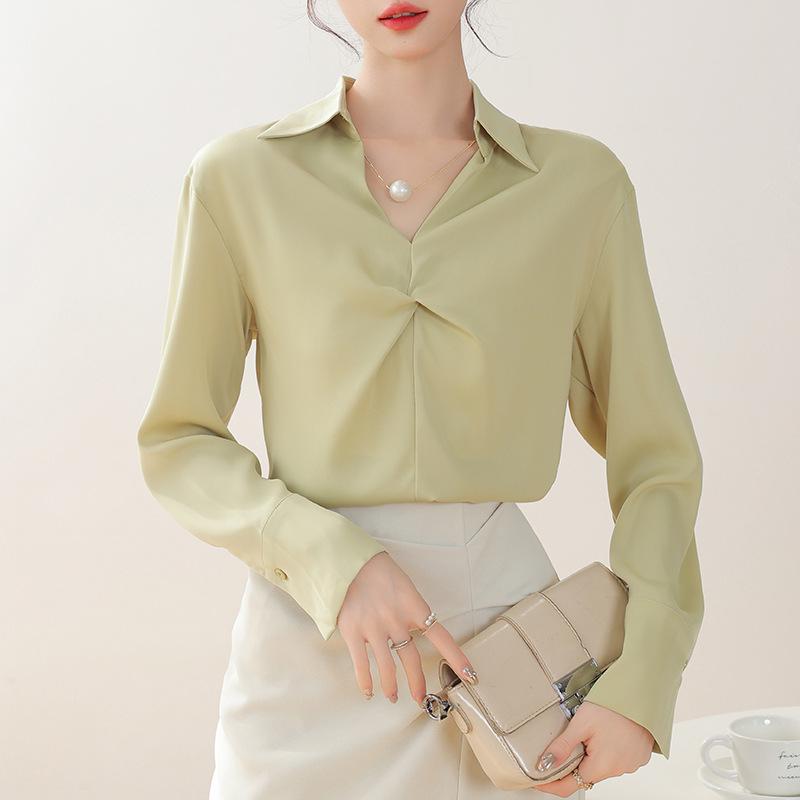 Women s Spring 2026 French Satin Shirt with Pearl Necklace - Elegant and Slimming XL жовто-зелений
Women s Spring 2026 French Satin Shirt with Pearl Necklace - Elegant and Slimming XL жовто-зелений