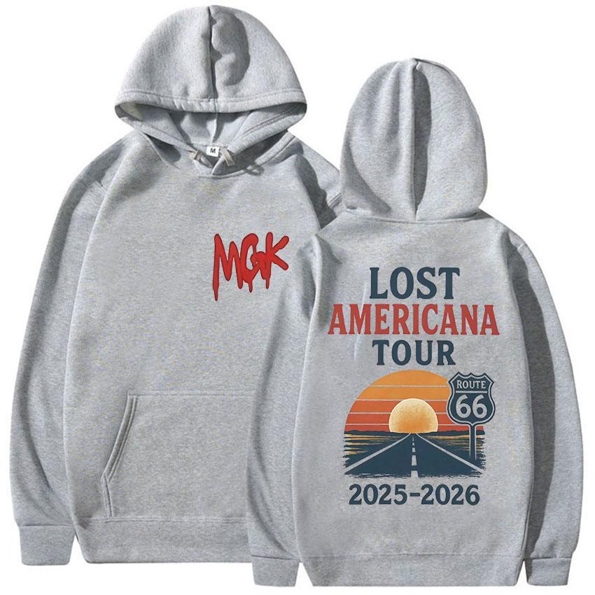 MGK Lost Americana Tour 2025-2026 Merch Hoody Mens Women Vintage Oversized Sweatshirt Cozy High Quality Fleece Hoodie Streetwear S
MGK Lost Americana Tour 2025-2026 Merch Hoody Mens Women Vintage Oversized Sweatshirt Cozy High Quality Fleece Hoodie Streetwear S