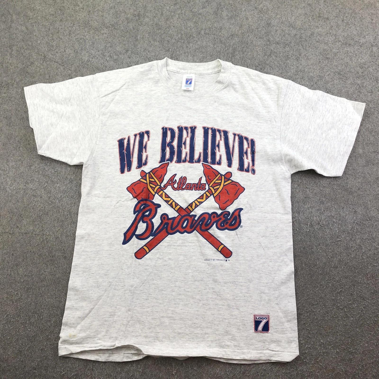 Vintage Atlanta Braves Shirt Mens Large Gray MLB Baseball Logo 7 We Believe Tee XL
Vintage Atlanta Braves Shirt Mens Large Gray MLB Baseball Logo 7 We Believe Tee XL